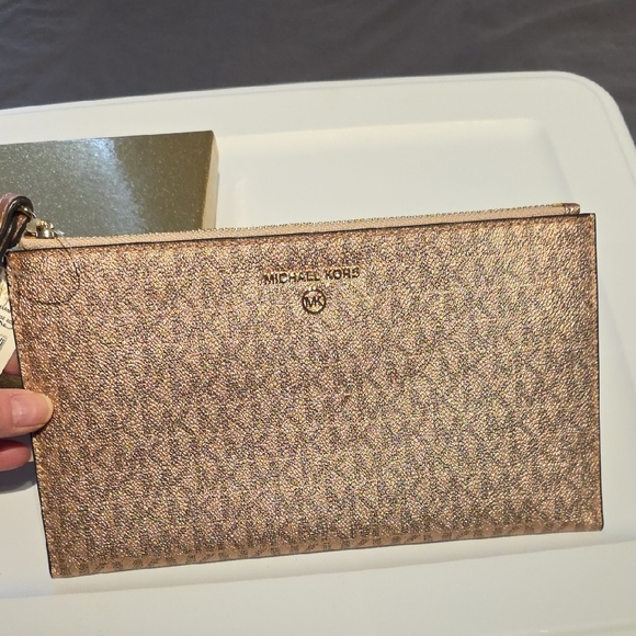 Michael Kors Glittering Gold Clutch